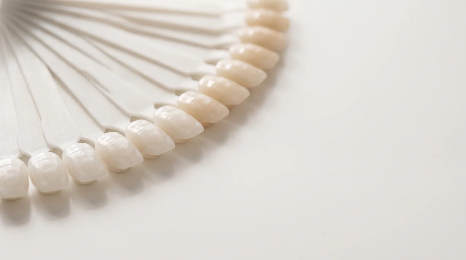 Composite shade guide used to match tooth colour for bonding